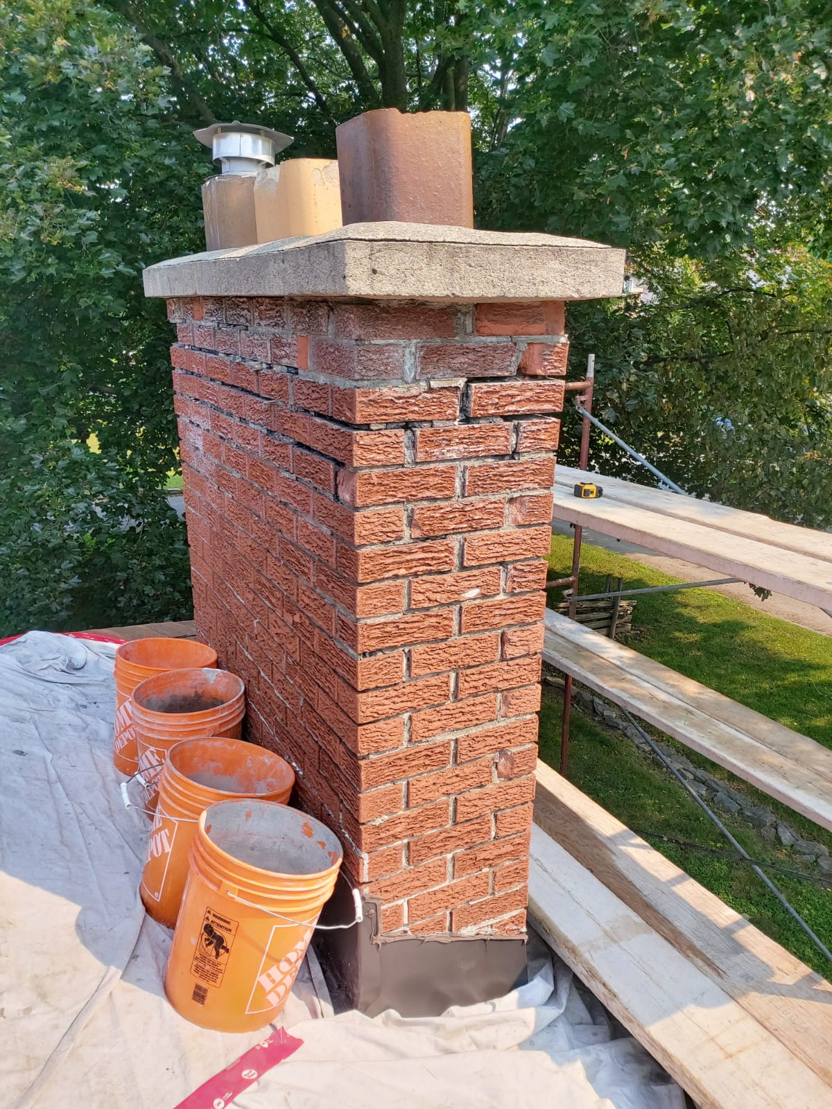 chimney work before